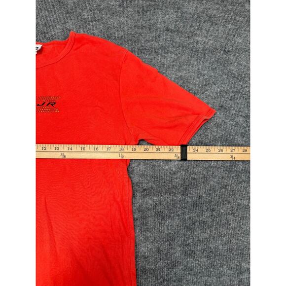 VTG Y2K Chase Authentics Dale Earnhardt Jr Red Shirt Womens L Gold Metallic - Picture 9 of 16